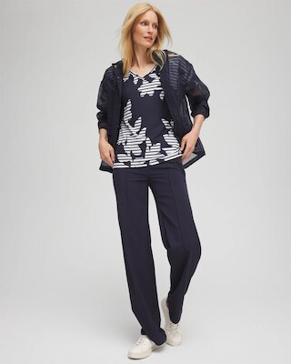 Zenergy® Floral Stripe Tee click to view larger image.