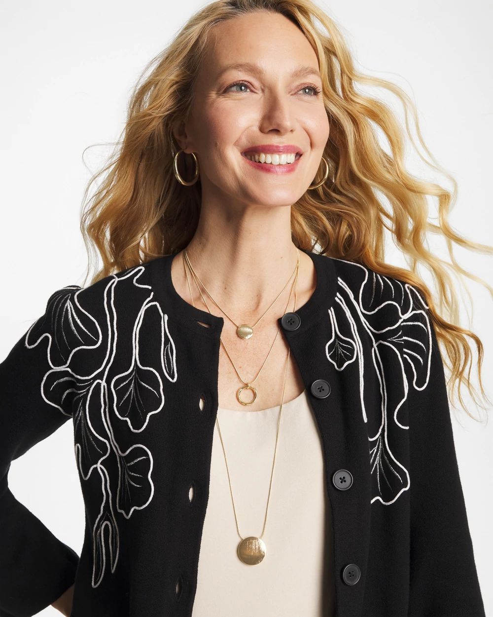 Gold Triple Pendant Necklace