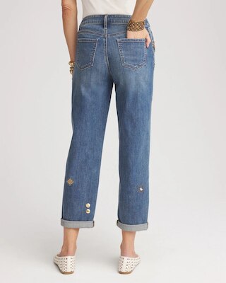 Embellished Cropped Jeans click to view larger image.