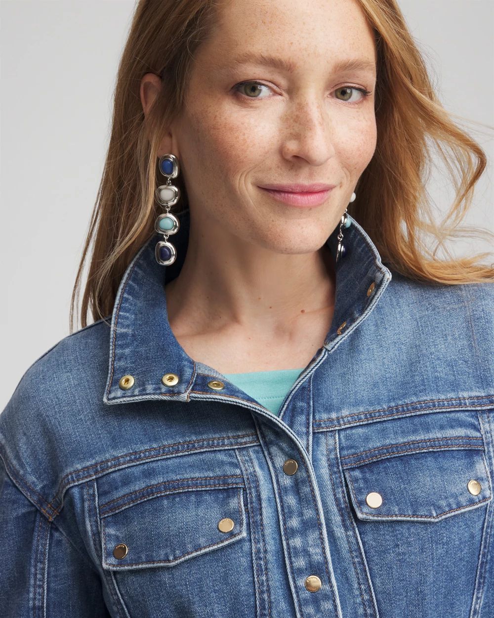 Denim Utility Jacket click to view larger image.