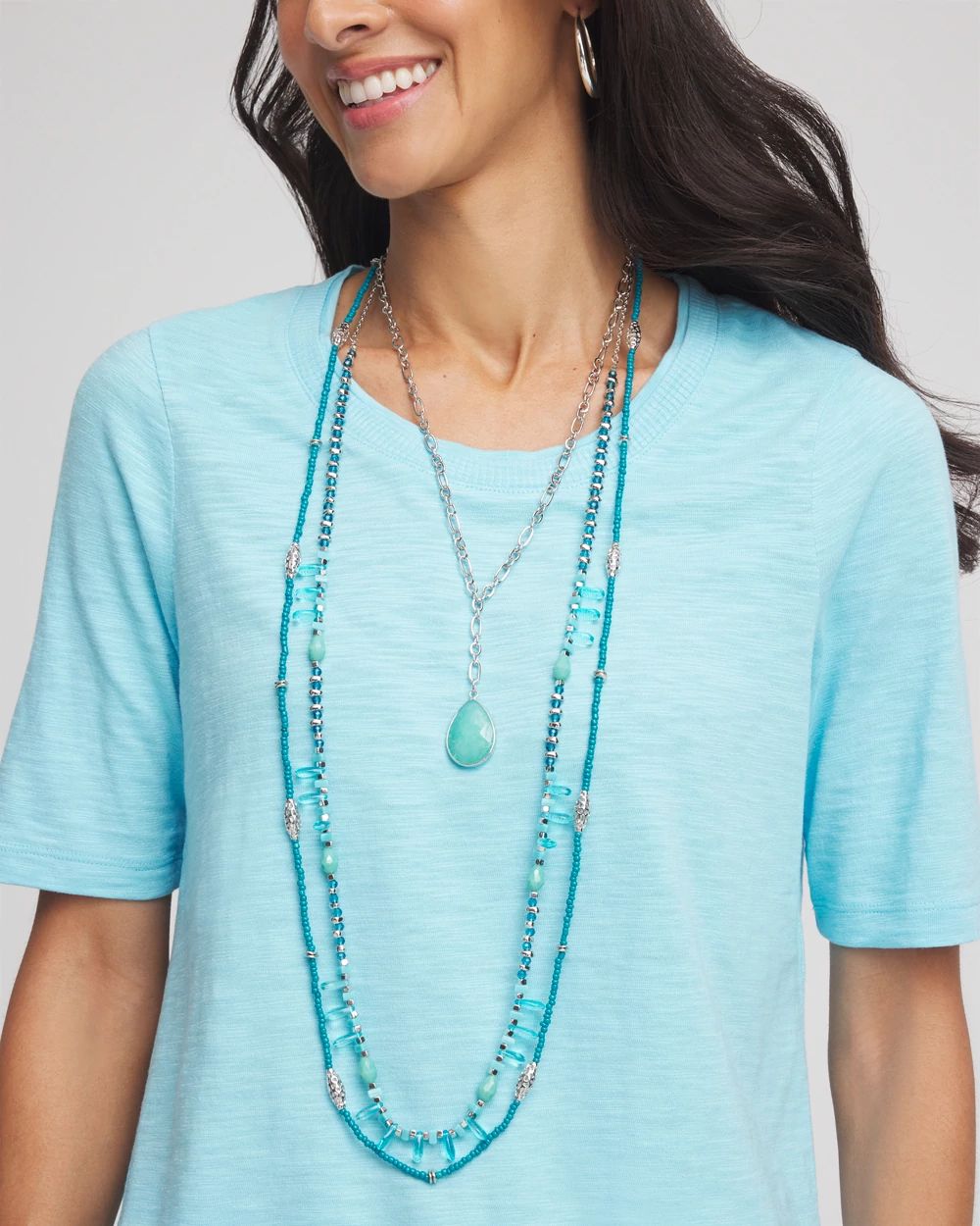 Convertible Beaded Pendant Necklace