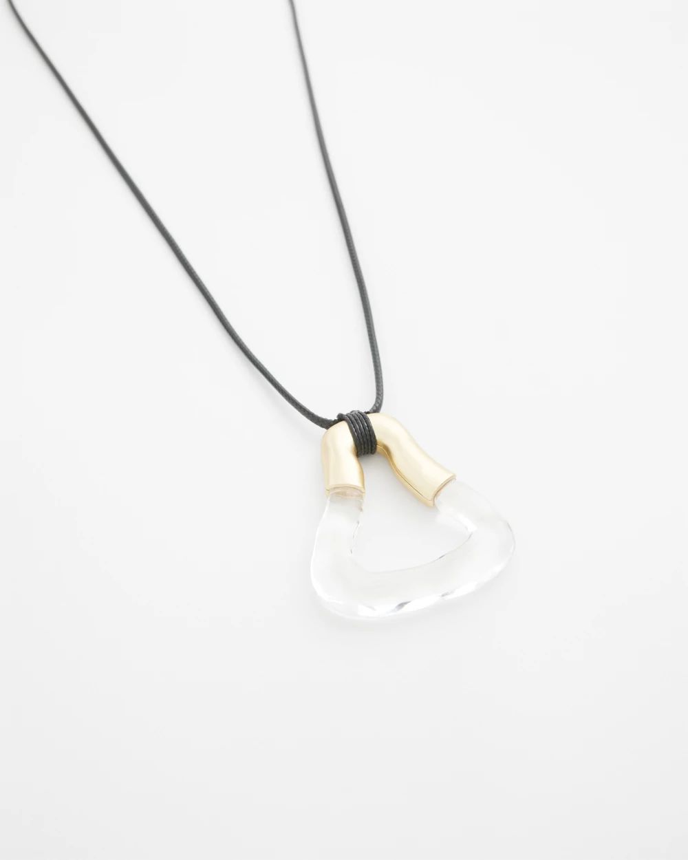 Adjustable Lucite Pendant Necklace