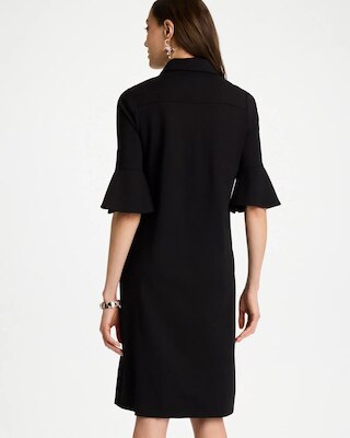 Flounce Sleeve Poplin Dress click to view larger image.