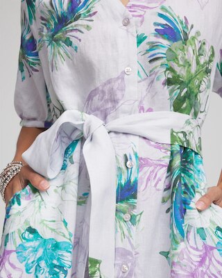 Floral Linen Shirtdress click to view larger image.