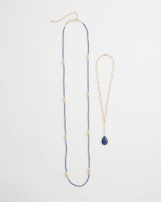 Convertible Beaded Pendant Necklace click to view larger image.