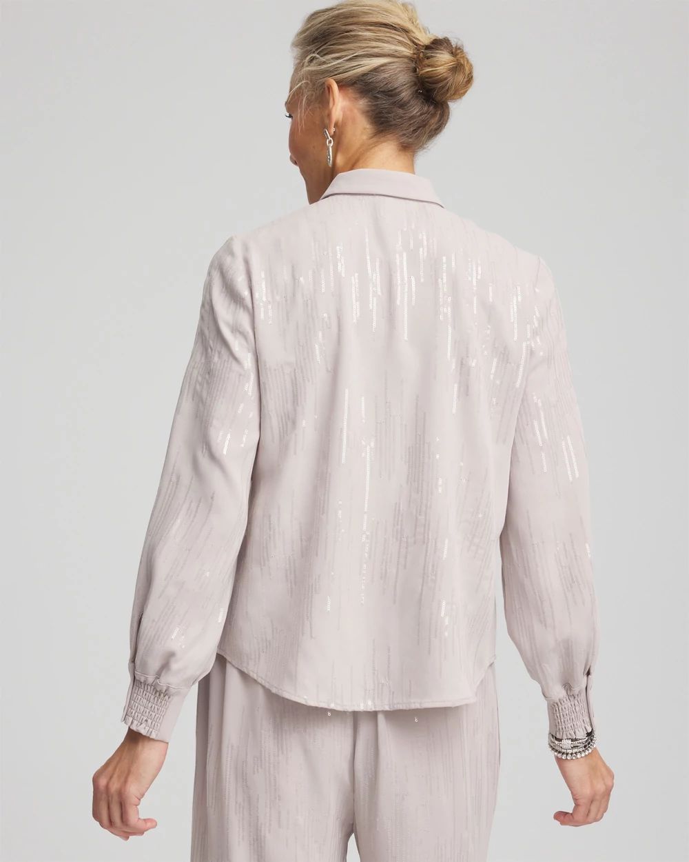 Sequined Satin Shirt click to view larger image.