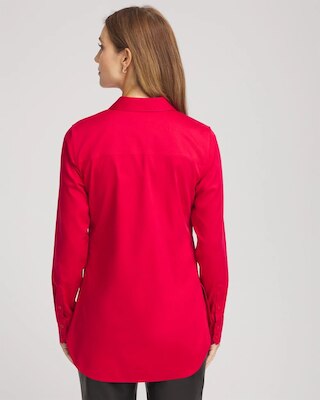 No Iron™ Peplum Pleated Shirt click to view larger image.