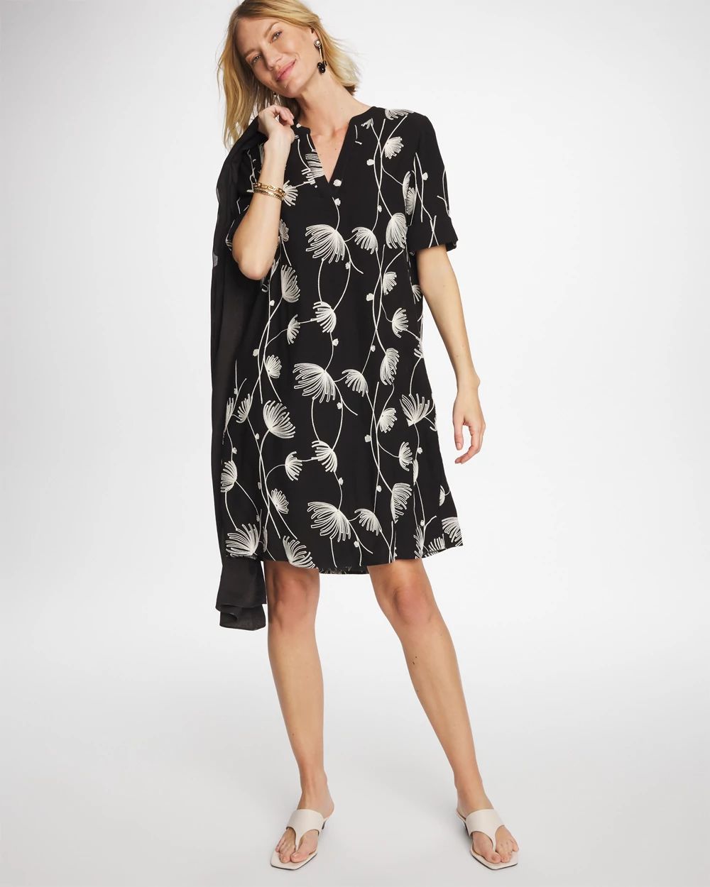 Embroidered Ginkgo Bonnie Dress click to view larger image.