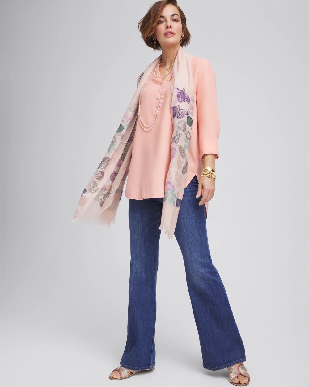 No Iron™ Linen Tunic click to view larger image.