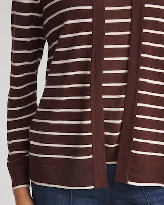Ella Striped Long-Sleeve Cardigan click to view larger image.