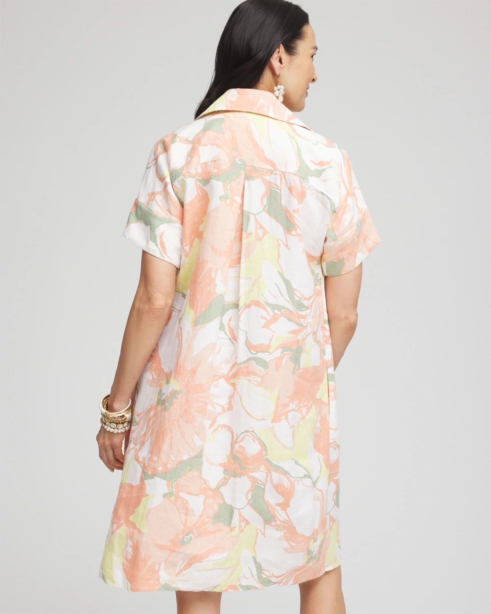 Floral Linen Shirtdress