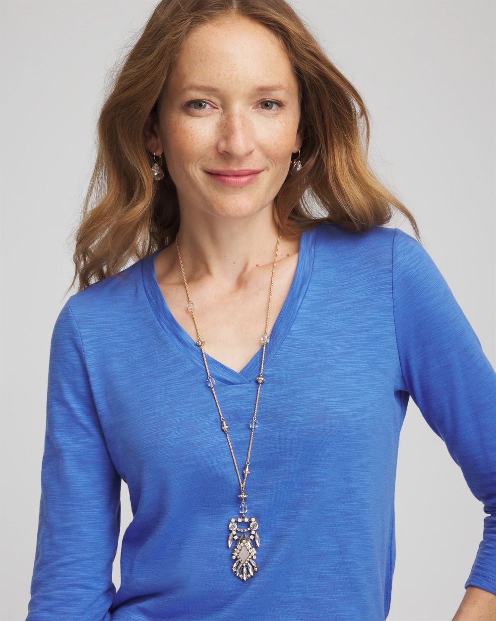 Adjustable Opalescent Pendant Necklace click to view larger image.