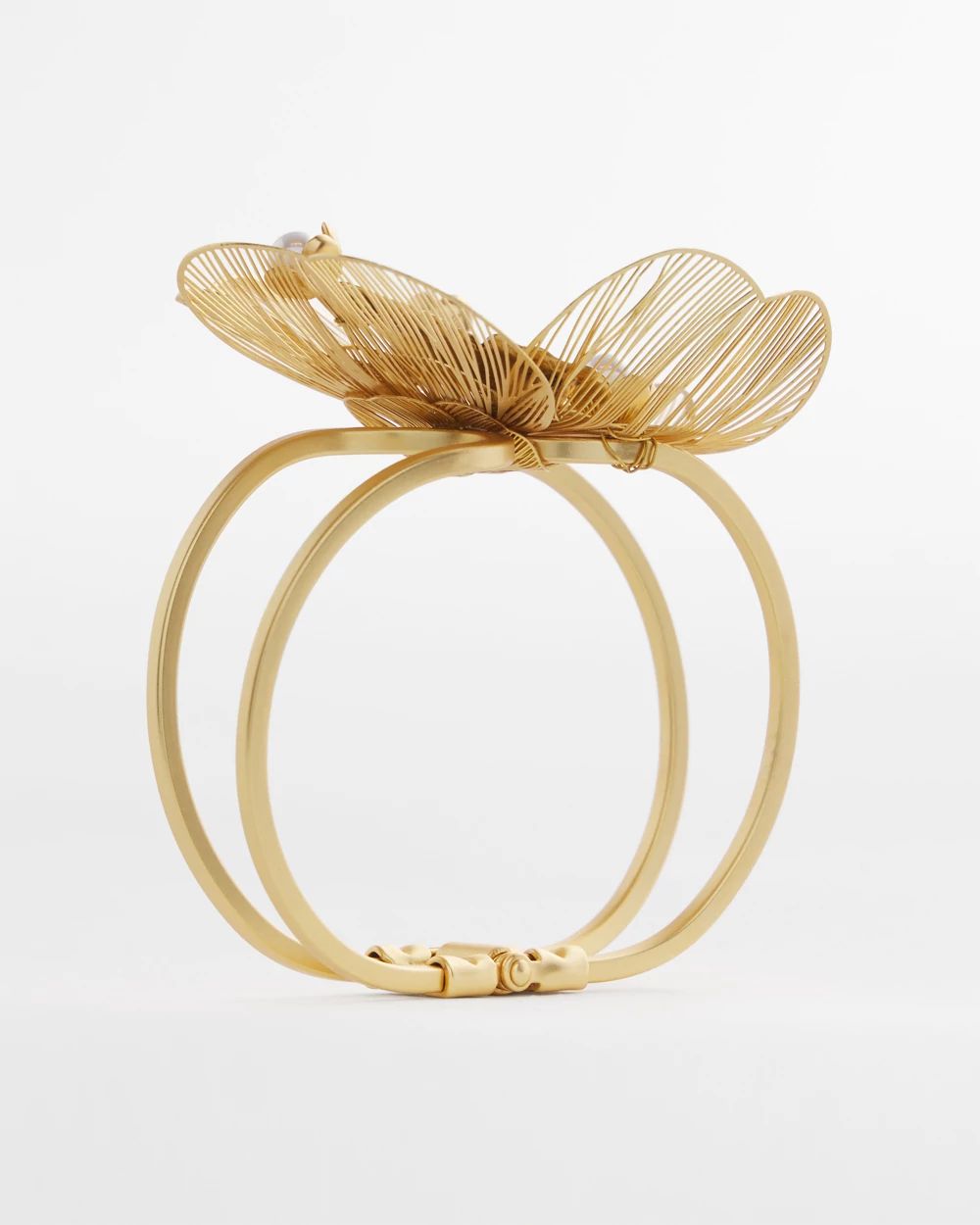 Statement Butterfly Filigree Hinge Bracelet