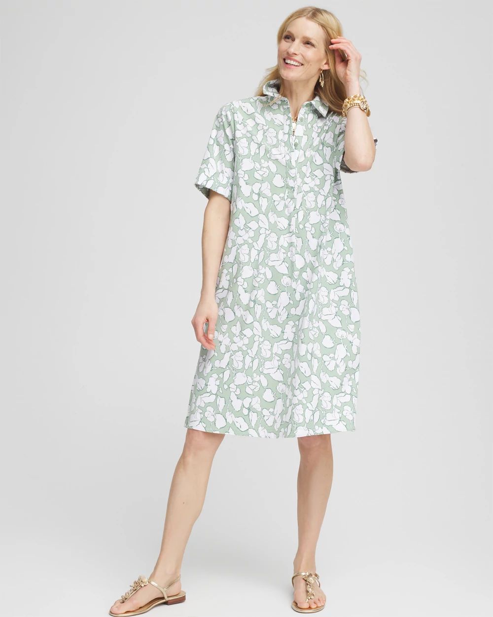 Poplin Popover Shirtdress