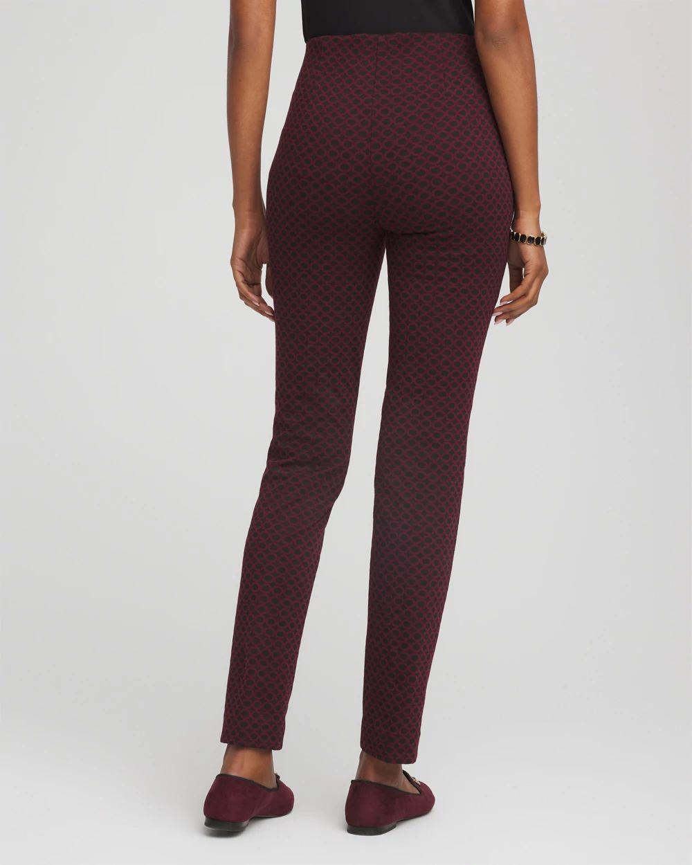 Petite Circle Jacquard Juliet Slim Ankle Pants