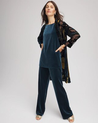 Travelers™ Collection Floral Burnout Kimono Jacket click to view larger image.