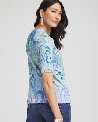 Paisley Crewneck Pullover Sweater click to view larger image.