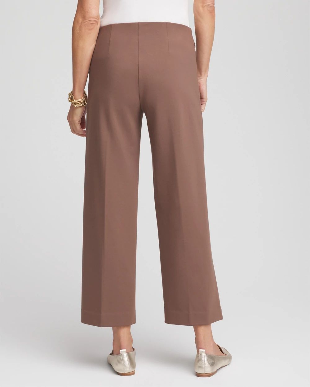 Juliet Slim Wide-Leg Cropped Pants