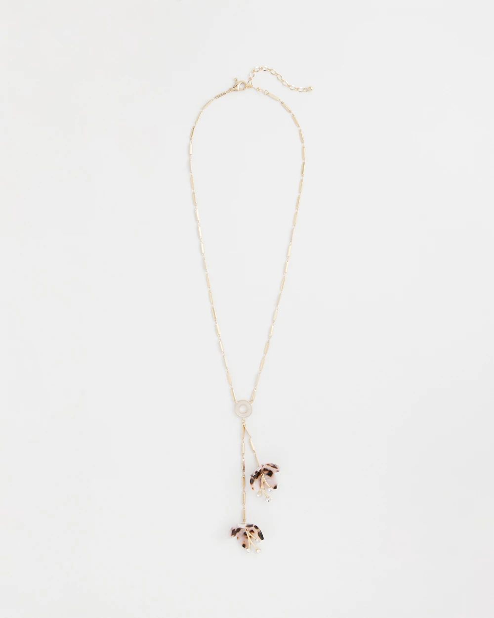Tortoise Spider Lily Y-Necklace