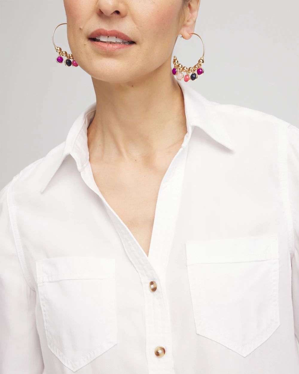 Tencel™ Denim Button-front Shirt