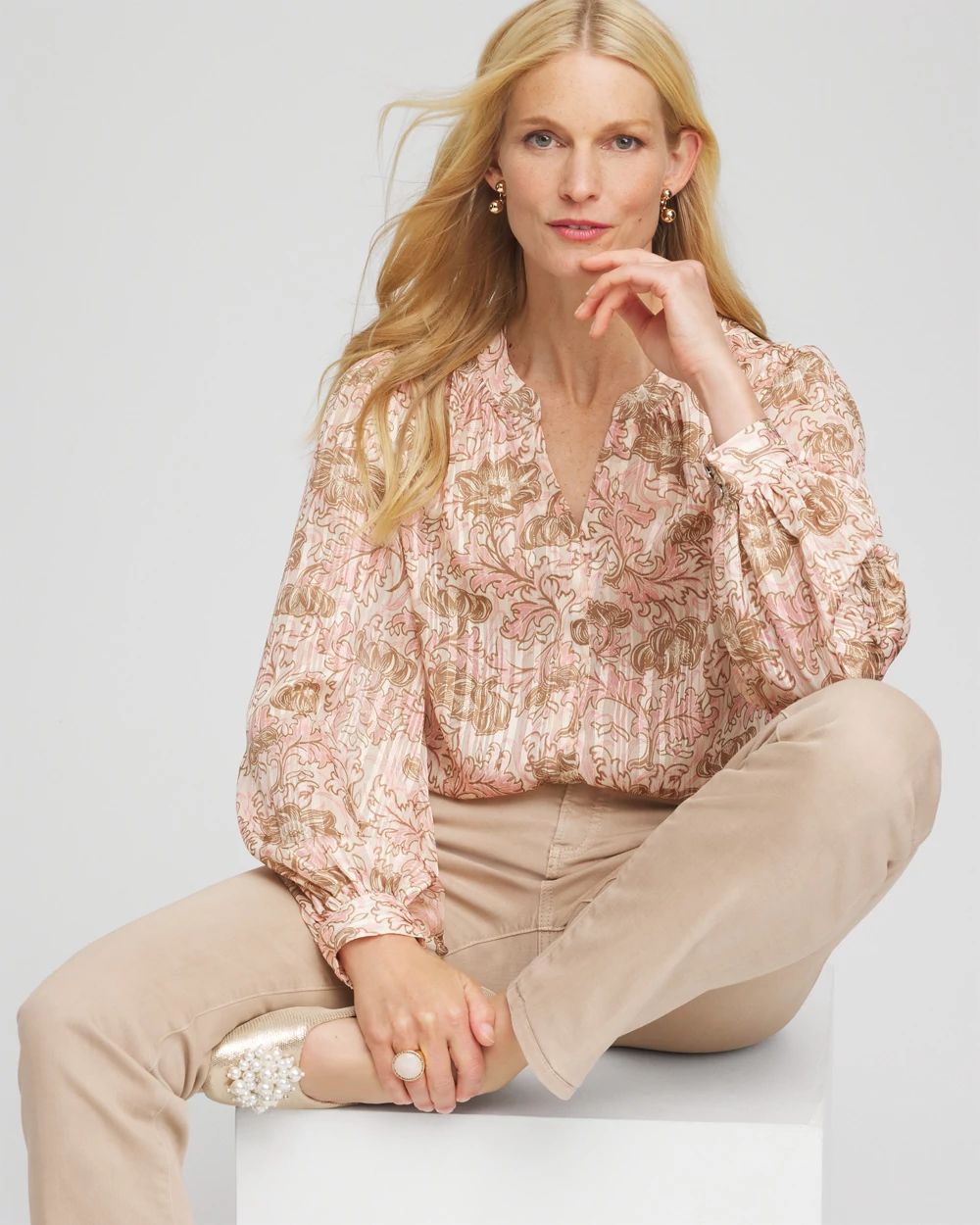 Revival Bloom Chiffon Blouse click to view larger image.