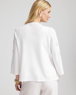 Floral Clear Sequined Cardigan click to view larger image.