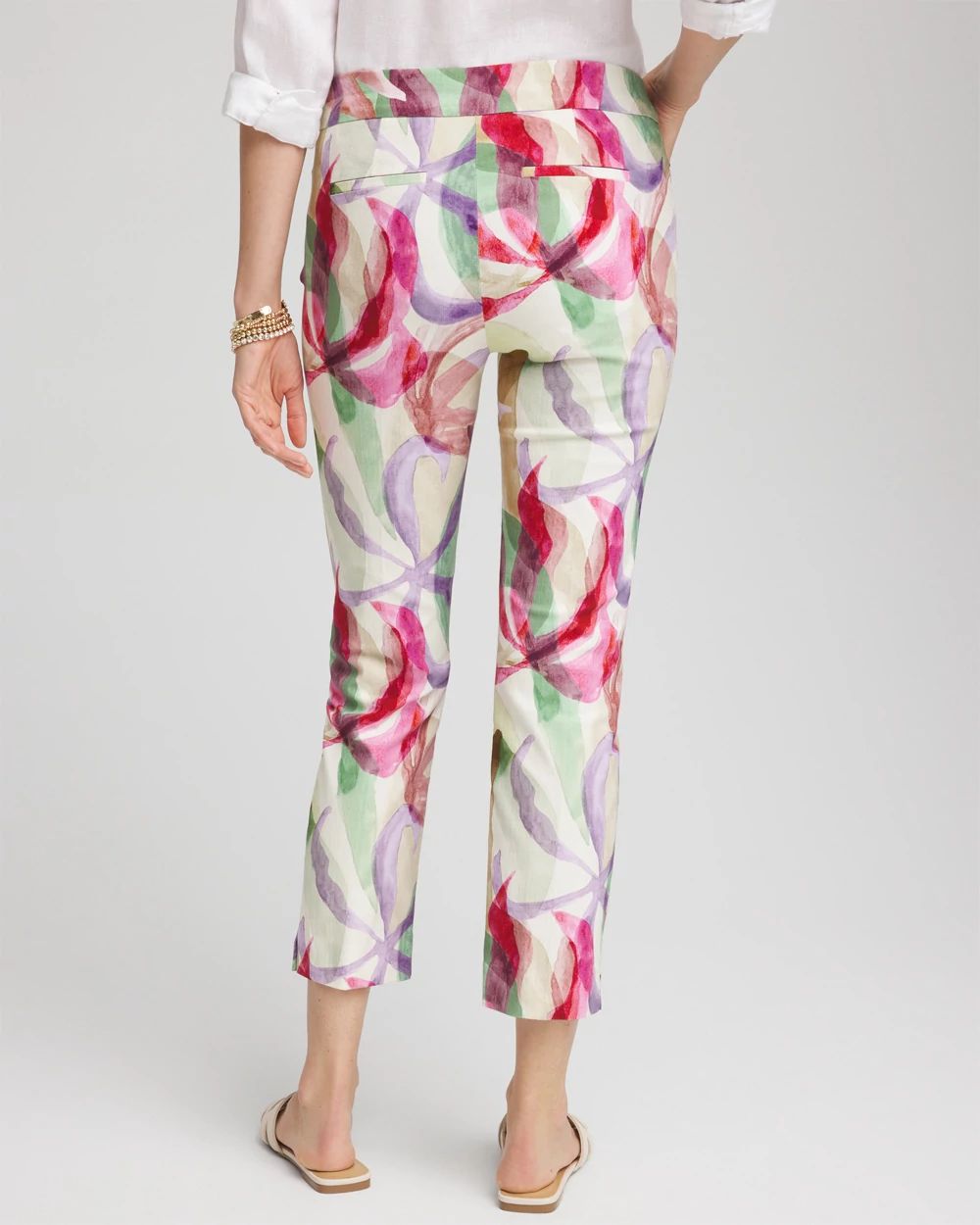 Brigitte™ Slub Slim Cropped Pants