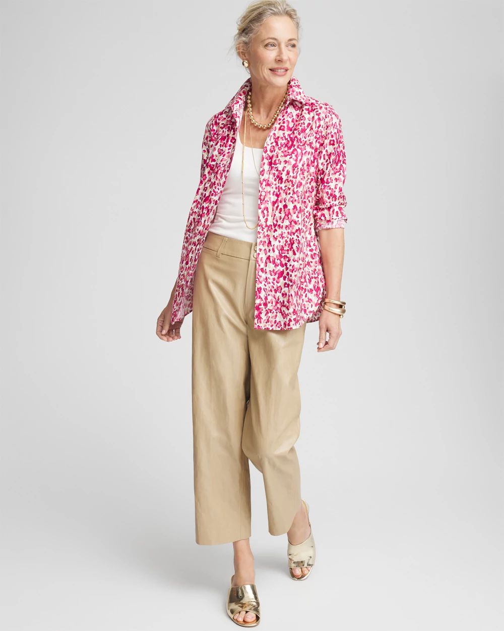 No Iron™ Leopard Print Shirt