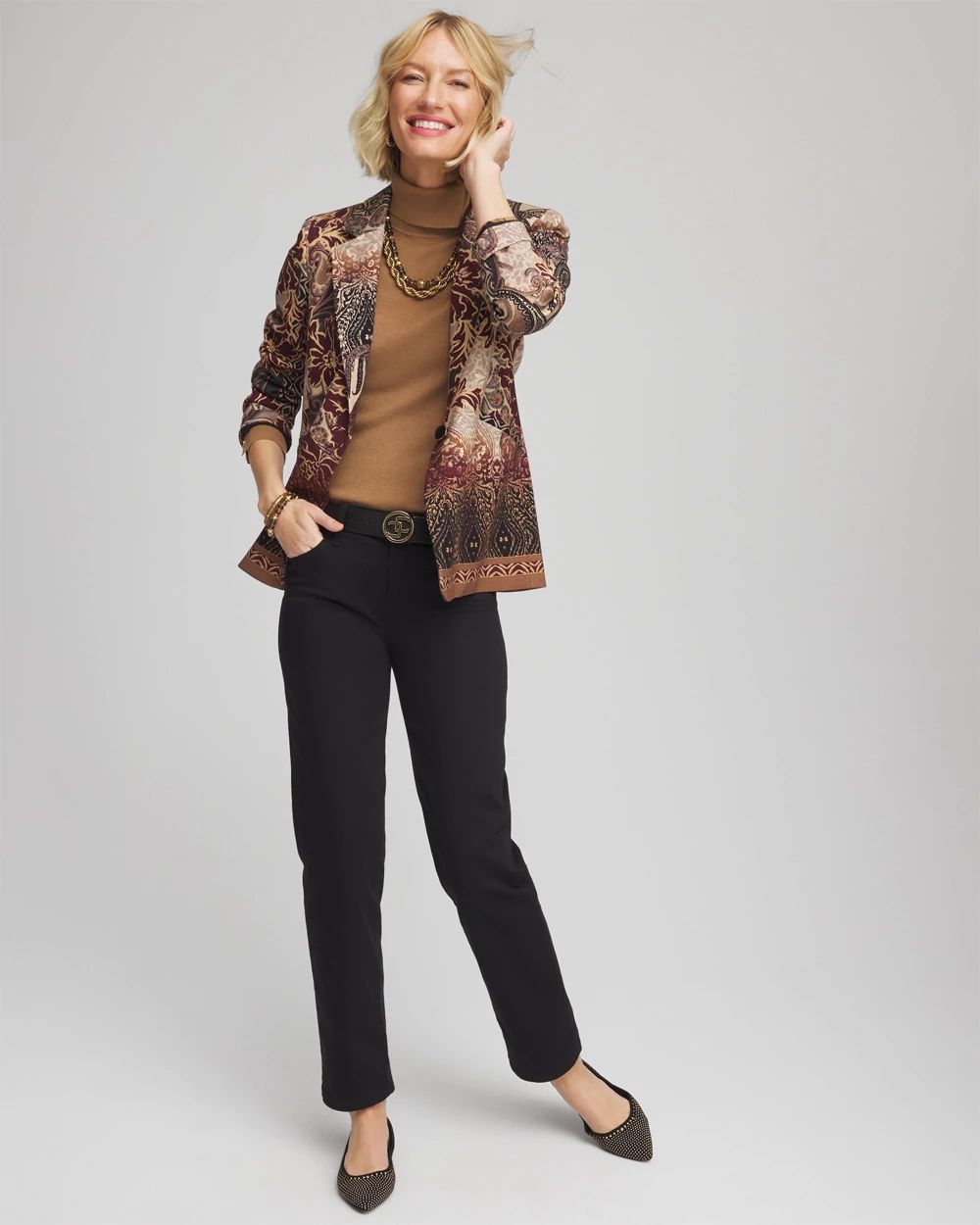 Girlfriend Straight Ankle Jeans click to view larger image.