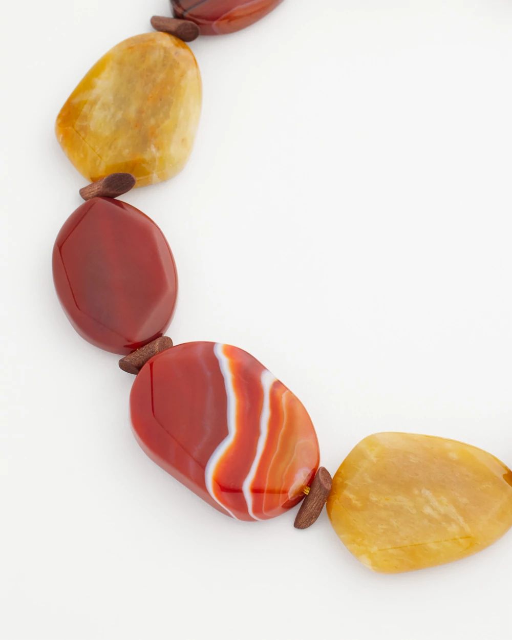 Agate & Jade Mixed Stone Bib Necklace