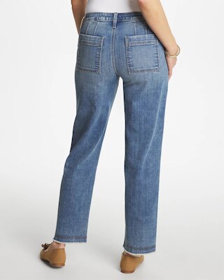 Girlfriend Straight Ankle Jeans click to view larger image.