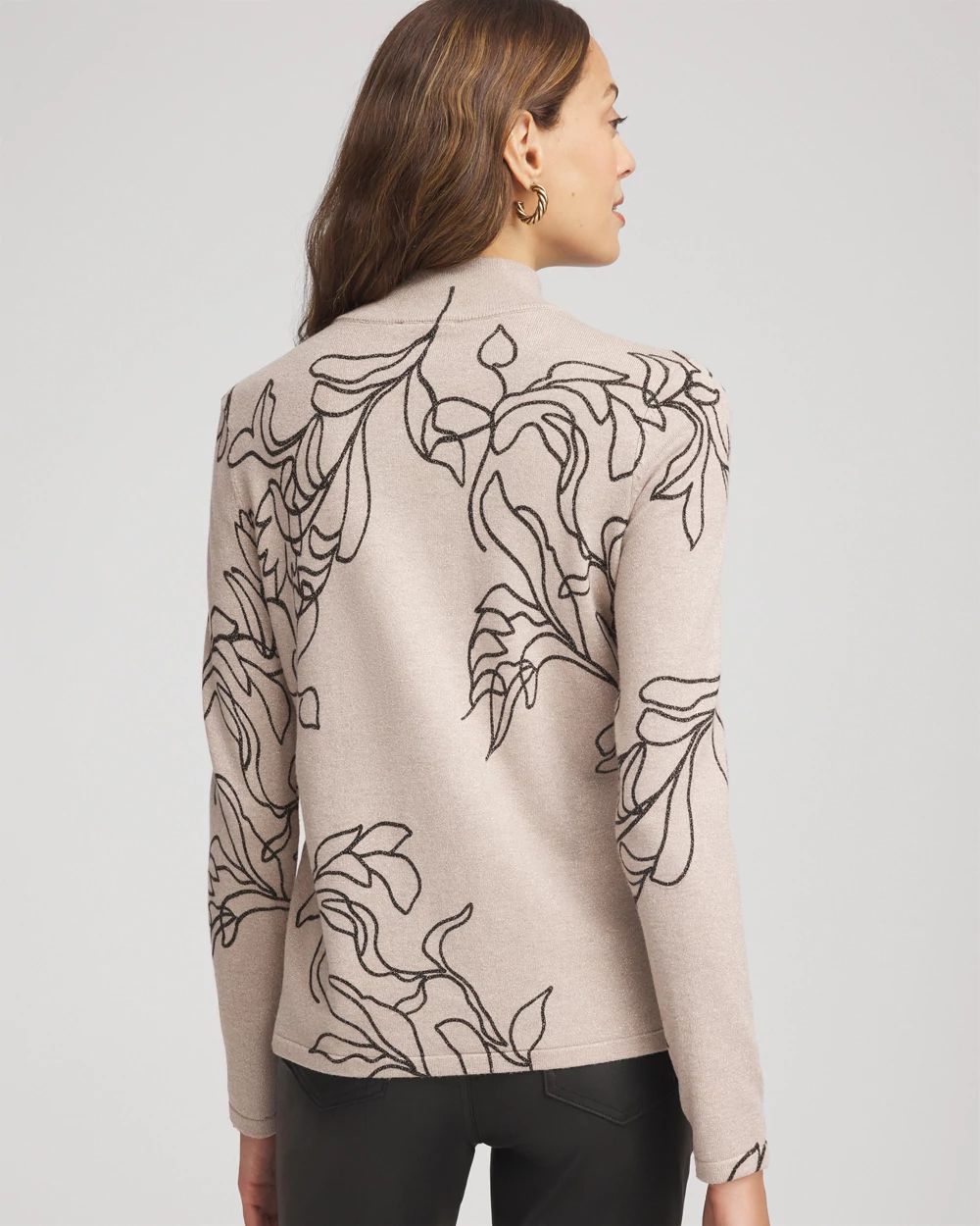 Ella Mockneck Printed Sweater
