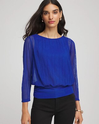 Touch of Cool™ Textured Banded-Hem Top