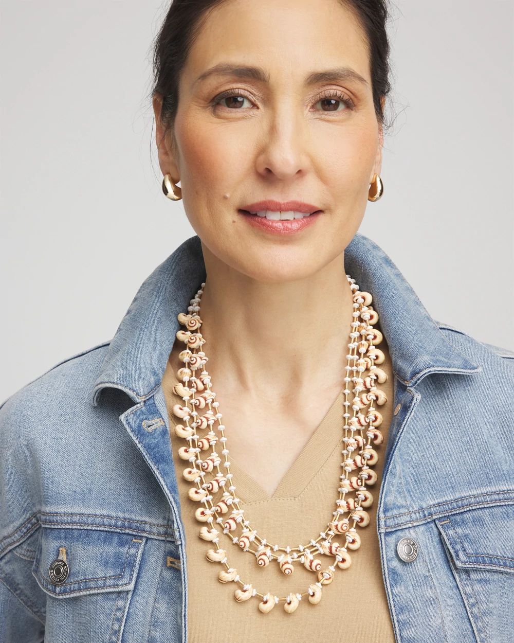 Multi-Strand Shell Necklace