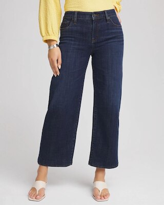 Girlfriend Wide-Leg Cropped Jean