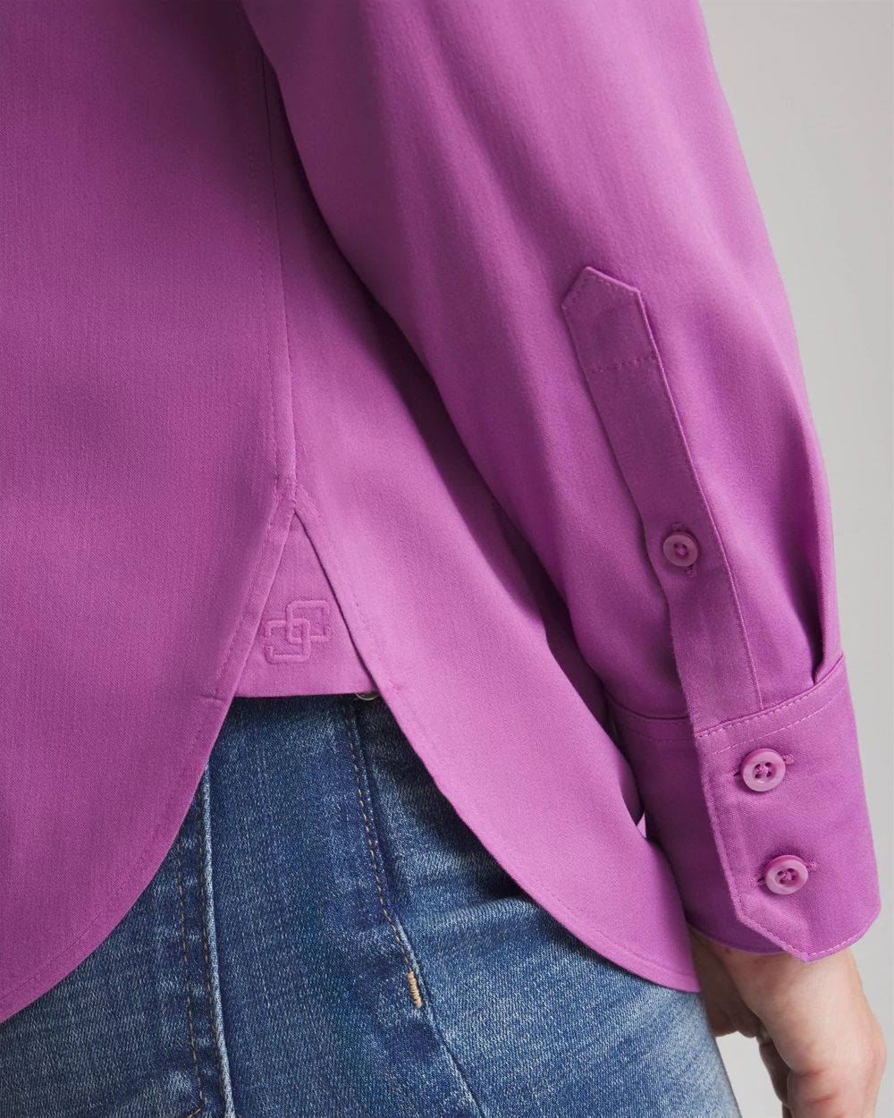 No Iron™ Stretch-Sateen Shirt click to view larger image.