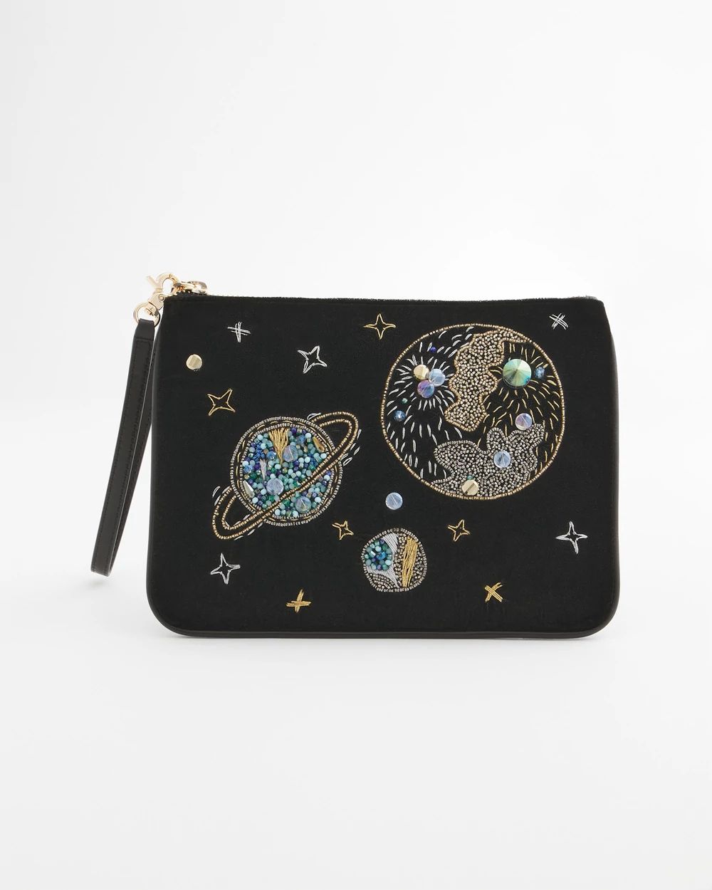 Planets & Stars Velvet Pouch Wristlet