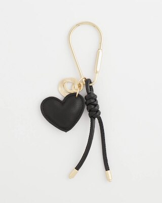 Faux Leather Heart Bag Charm