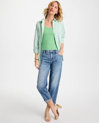 No Iron™ Striped Stretch Shirt click to view larger image.