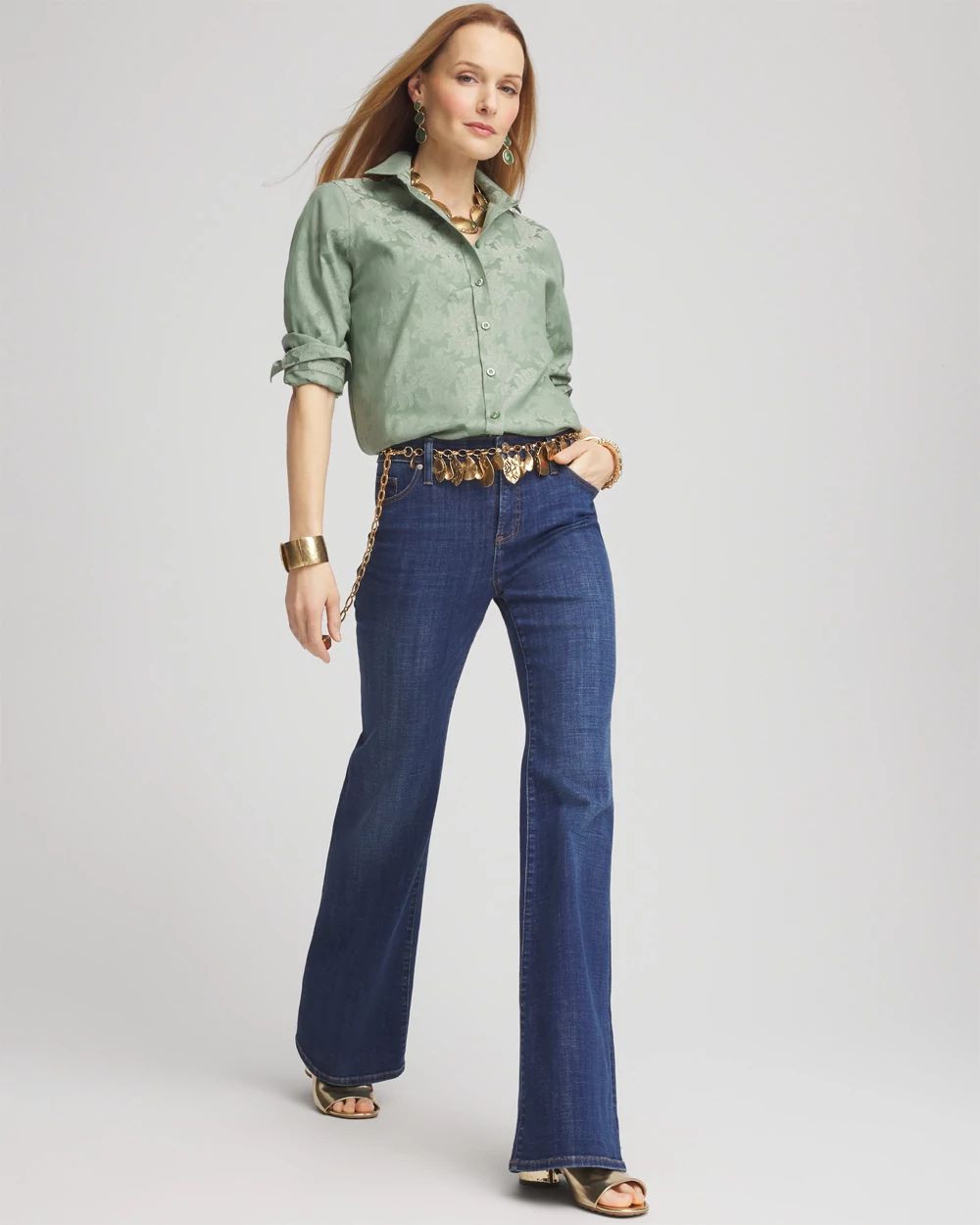 No Iron™ Jacquard Shirt click to view larger image.