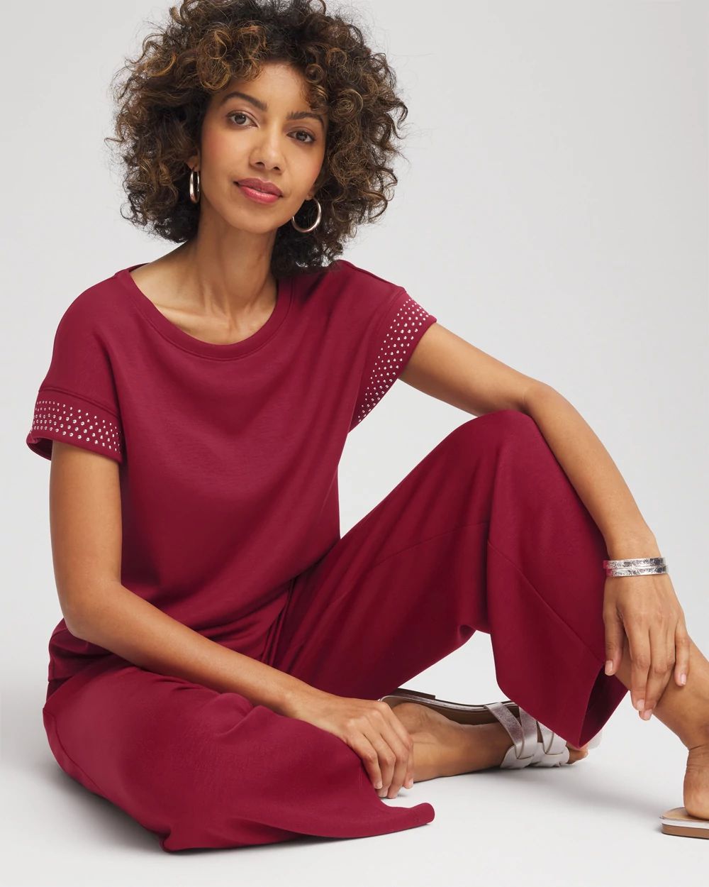 Zenergy® Embellished Short-Sleeve Top click to view larger image.