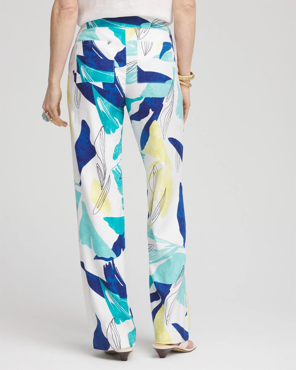 Tropical Linen Stretch Relaxed Pants click to view larger image.