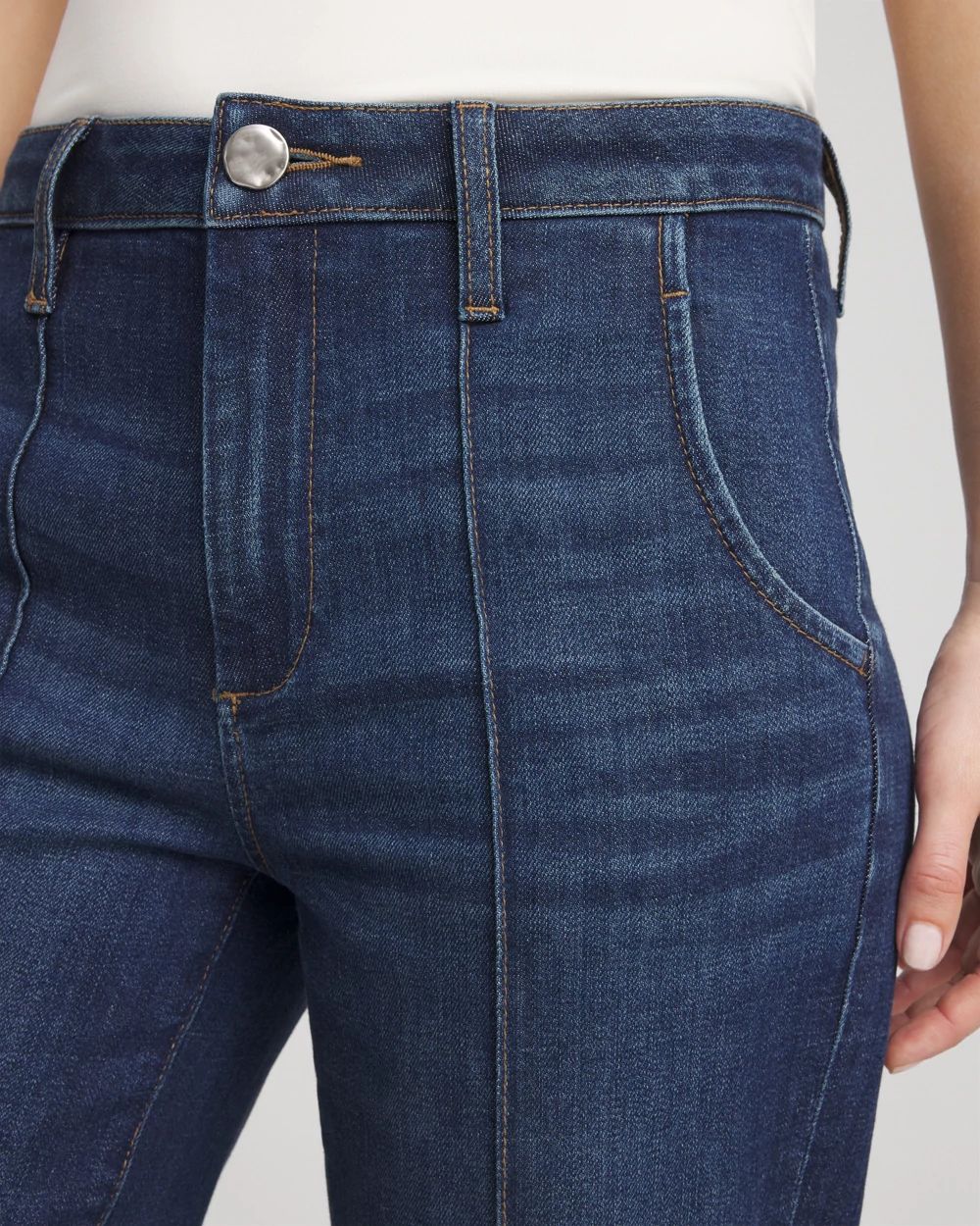 High-Rise Straight Fit Jeans click to view larger image.