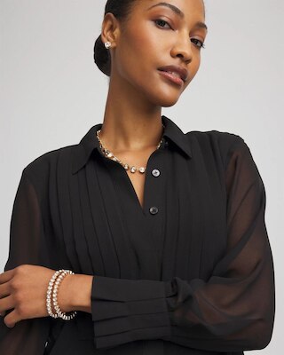 Pintuck Georgette Tunic click to view larger image.