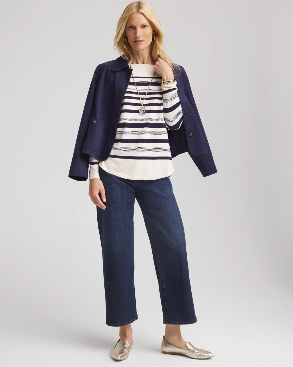 Ella Striped Bateau Pullover Sweater
