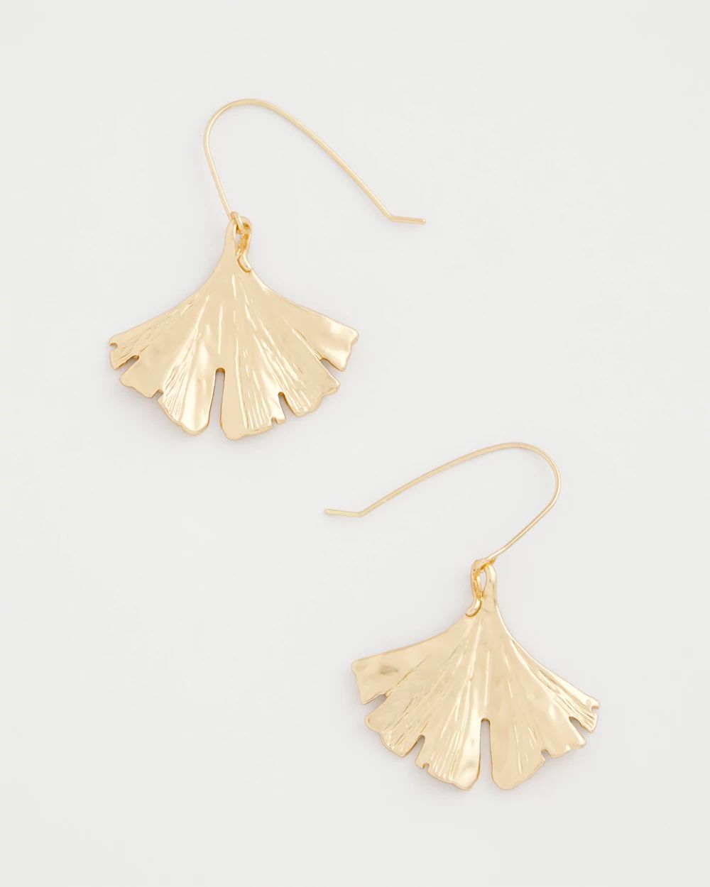 Ginkgo Leaf Fishwire Earrings