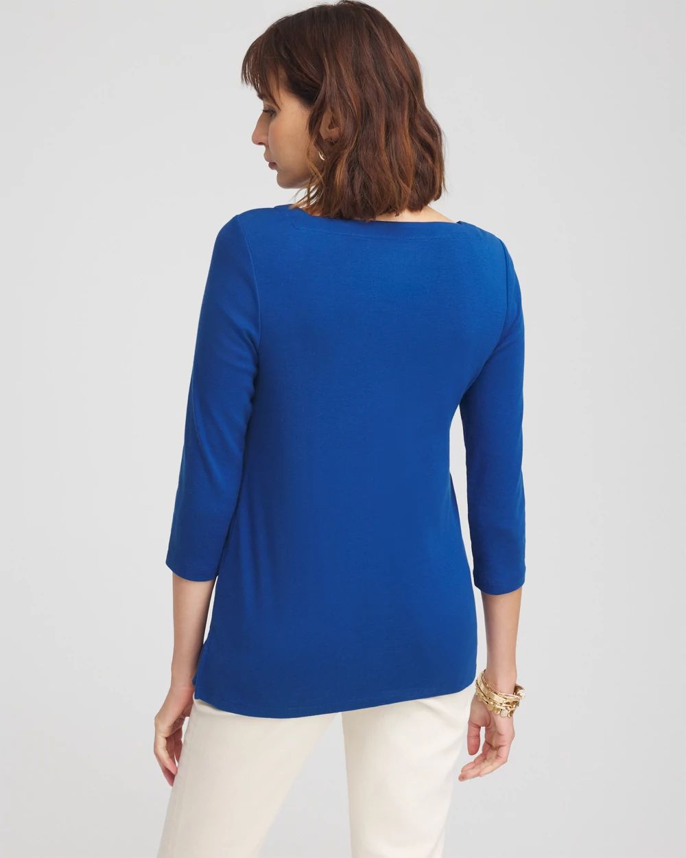 Pima Cotton Square-Neck Tunic click to view larger image.