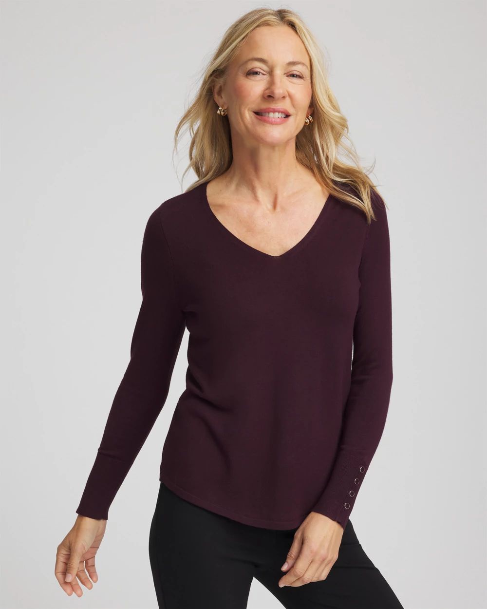 Ella V-Neck Pullover Sweater