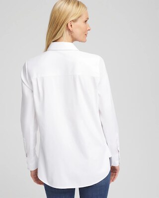 No Iron™ Wildflower Embroidered Shirt click to view larger image.