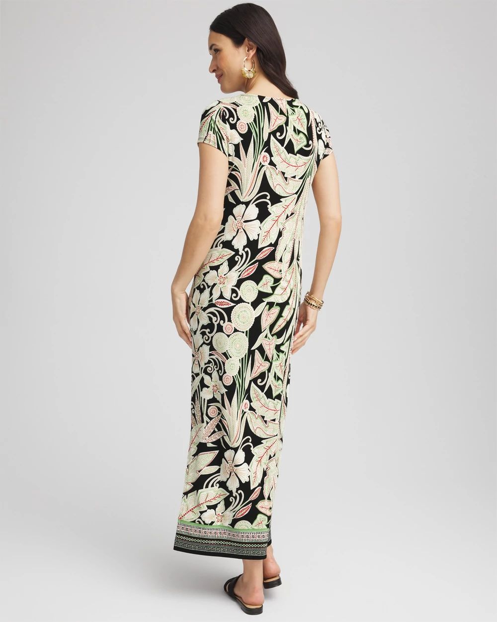 Petite Travelers™ Island Motif Maxi Dress